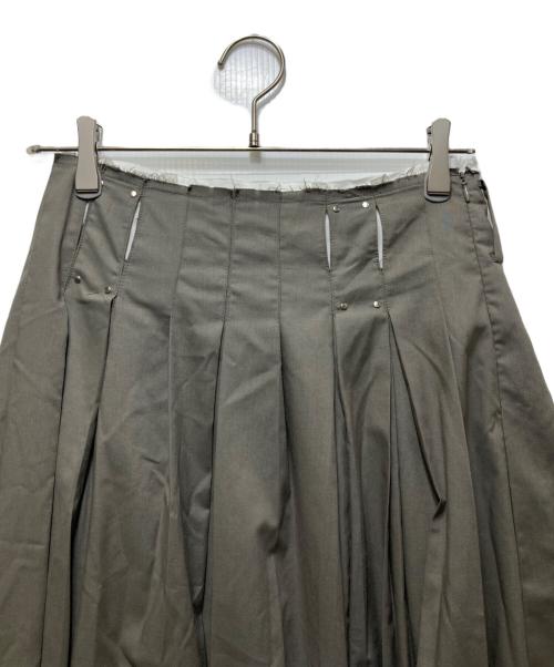 MAISON SPECIAL（メゾンスペシャル）MAISON SPECIAL (メゾンスペシャル) Belted Pleated Skirt グレー サイズ:36の古着・服飾アイテム