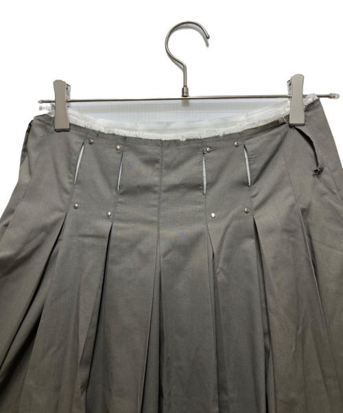 MAISON SPECIAL（メゾンスペシャル）MAISON SPECIAL (メゾンスペシャル) Belted Pleated Skirt グレー サイズ:36の古着・服飾アイテム