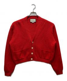 GUCCI（グッチ）の古着「Short Wool Cardigan / ショートウールカーディガン  23AW」｜レッド
