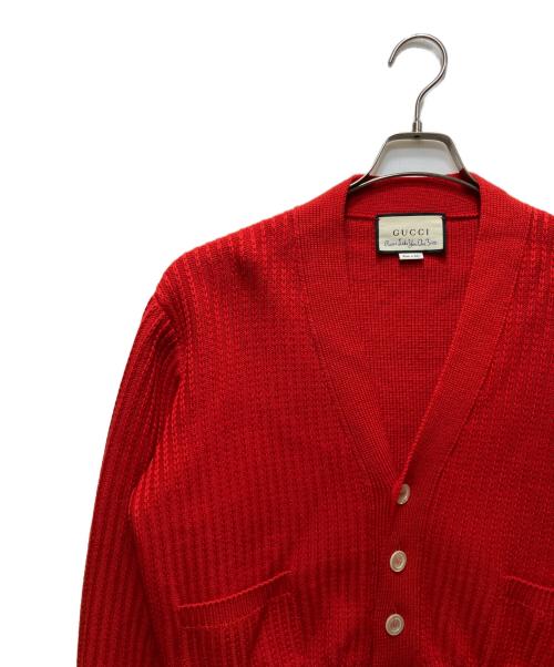GUCCI（グッチ）GUCCI (グッチ) Short Wool Cardigan / ショートウールカーディガン  23AW レッド サイズ:Mの古着・服飾アイテム