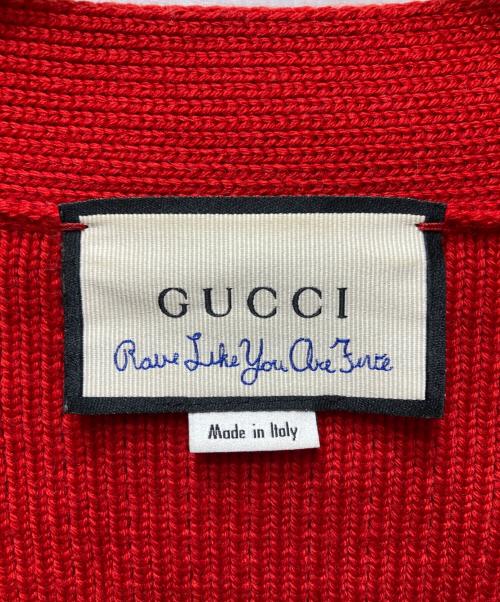 GUCCI（グッチ）GUCCI (グッチ) Short Wool Cardigan / ショートウールカーディガン  23AW レッド サイズ:Mの古着・服飾アイテム