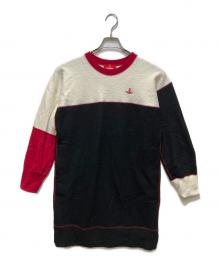Vivienne Westwood RED LABEL（ヴィヴィアンウエストウッドレッドレーベル）の古着「ニットワンピース」｜レッド×ブラック