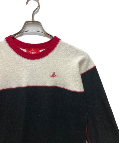 Vivienne Westwood RED LABEL（ヴィヴィアンウエストウッドレッドレーベル）Vivienne Westwood RED LABEL (ヴィヴィアンウエストウッドレッドレーベル) ニットワンピース レッド×ブラック サイズ:00の古着・服飾アイテム