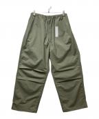 Diaspora Skateboardsディアスポラスケートボードズ）の古着「25AW Mil Wide Pants（ミルワイドパンツ）DSP-25AW-PT03」｜グリーン
