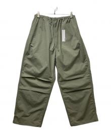 Diaspora Skateboards（ディアスポラスケートボードズ）の古着「25AW Mil Wide Pants（ミルワイドパンツ）DSP-25AW-PT03」｜グリーン