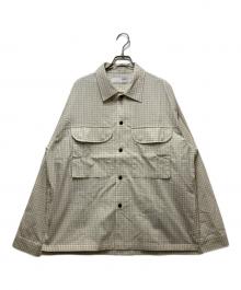 Diaspora Skateboards（ディアスポラスケートボードズ）の古着「25AW Mil Graphpaper Shirt（ミルグラフペーパーシャツ）DSP-25AW-SH01」｜ホワイト