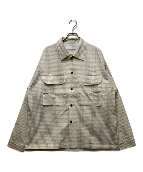 Diaspora Skateboards（ディアスポラスケートボードズ）Diaspora skateboards (ディアスポラスケートボードズ) 25AW Mil Graphpaper Shirt（ミルグラフペーパーシャツ）DSP-25AW-SH01 ホワイト サイズ:Lの古着・服飾アイテム