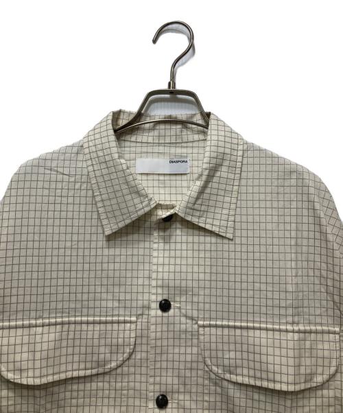 Diaspora Skateboards（ディアスポラスケートボードズ）Diaspora skateboards (ディアスポラスケートボードズ) 25AW Mil Graphpaper Shirt（ミルグラフペーパーシャツ）DSP-25AW-SH01 ホワイト サイズ:Lの古着・服飾アイテム