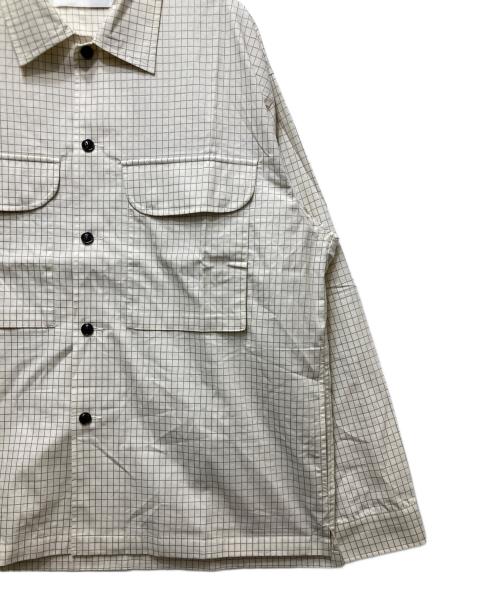 Diaspora Skateboards（ディアスポラスケートボードズ）Diaspora skateboards (ディアスポラスケートボードズ) 25AW Mil Graphpaper Shirt（ミルグラフペーパーシャツ）DSP-25AW-SH01 ホワイト サイズ:Lの古着・服飾アイテム