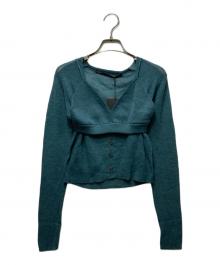 muller of yoshiokubo（ミュラーオブヨシオクボ）の古着「Rib Bra & cardigan」｜グリーン