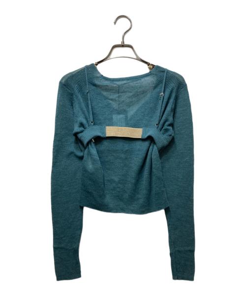 muller of yoshiokubo（ミュラーオブヨシオクボ）muller of yoshiokubo (ミュラーオブヨシオクボ) Rib Bra & cardigan グリーン サイズ:36の古着・服飾アイテム