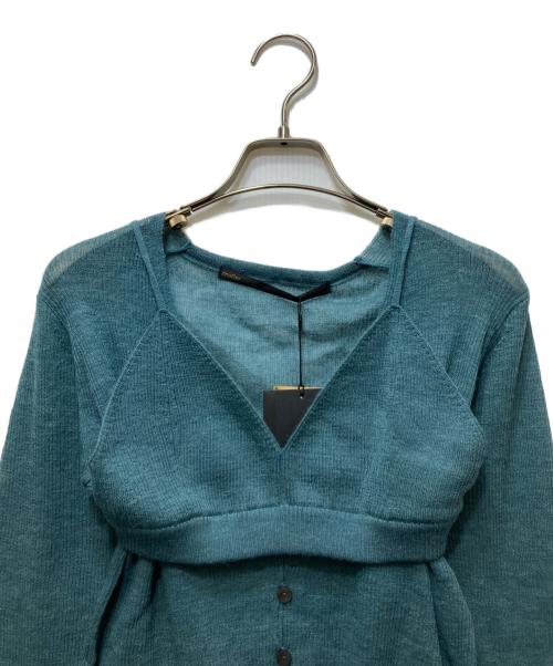 muller of yoshiokubo（ミュラーオブヨシオクボ）muller of yoshiokubo (ミュラーオブヨシオクボ) Rib Bra & cardigan グリーン サイズ:36の古着・服飾アイテム