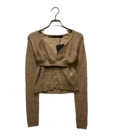 muller of yoshiokubo（ミュラーオブヨシオクボ）の古着「Rib Bra & cardigan」｜ブラウン