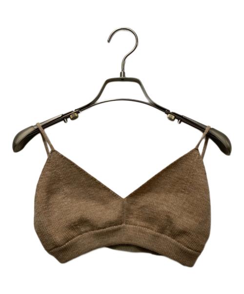 muller of yoshiokubo（ミュラーオブヨシオクボ）muller of yoshiokubo (ミュラーオブヨシオクボ) Rib Bra & cardigan ブラウン サイズ:36の古着・服飾アイテム