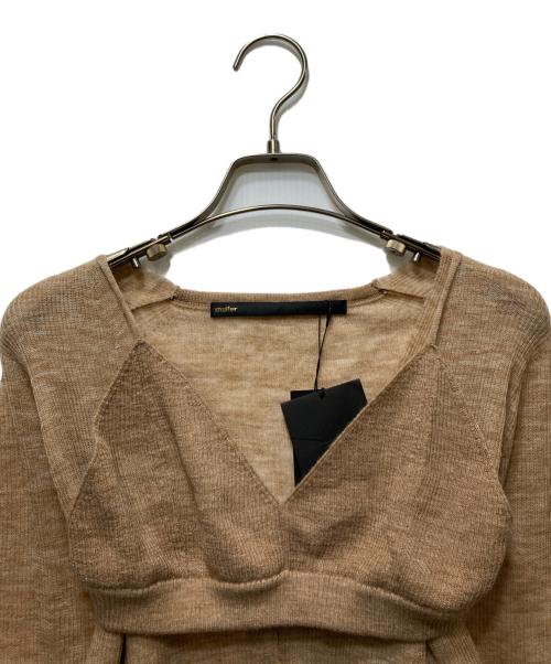muller of yoshiokubo（ミュラーオブヨシオクボ）muller of yoshiokubo (ミュラーオブヨシオクボ) Rib Bra & cardigan ブラウン サイズ:36の古着・服飾アイテム