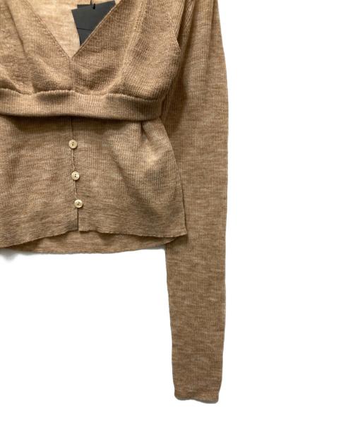 muller of yoshiokubo（ミュラーオブヨシオクボ）muller of yoshiokubo (ミュラーオブヨシオクボ) Rib Bra & cardigan ブラウン サイズ:36の古着・服飾アイテム