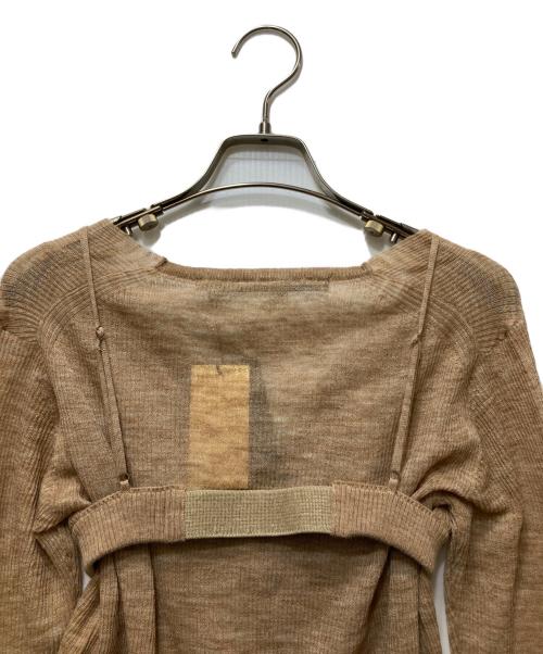 muller of yoshiokubo（ミュラーオブヨシオクボ）muller of yoshiokubo (ミュラーオブヨシオクボ) Rib Bra & cardigan ブラウン サイズ:36の古着・服飾アイテム