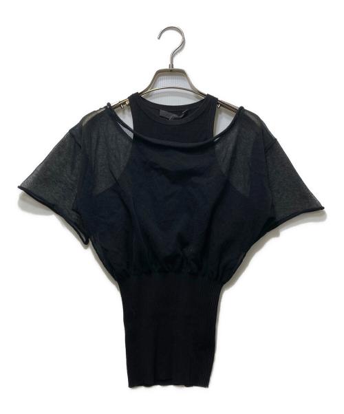ALEXANDER WANG（アレキサンダー・ワン）ALEXANDER WANG (アレキサンダー・ワン) レイヤードブラウス ブラック サイズ:XSの古着・服飾アイテム