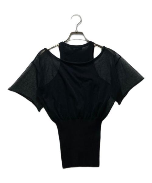 ALEXANDER WANG（アレキサンダー・ワン）ALEXANDER WANG (アレキサンダー・ワン) レイヤードブラウス ブラック サイズ:XSの古着・服飾アイテム