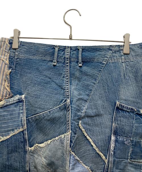 KAPITAL（キャピタル）KAPITAL (キャピタル) パッチワークデニムハーフパンツ　岡山御津工場産 インディゴ サイズ:4の古着・服飾アイテム