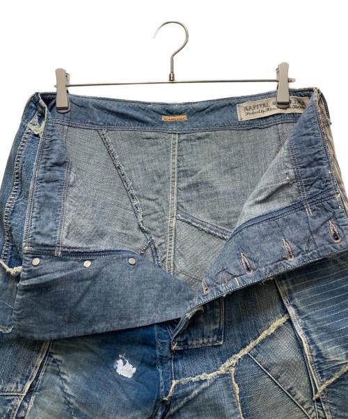 KAPITAL（キャピタル）KAPITAL (キャピタル) パッチワークデニムハーフパンツ　岡山御津工場産 インディゴ サイズ:4の古着・服飾アイテム