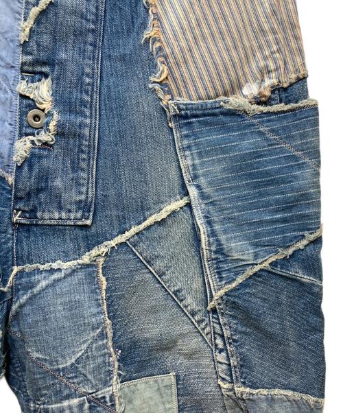 KAPITAL（キャピタル）KAPITAL (キャピタル) パッチワークデニムハーフパンツ　岡山御津工場産 インディゴ サイズ:4の古着・服飾アイテム
