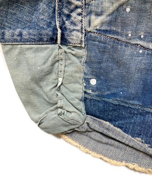 KAPITAL（キャピタル）KAPITAL (キャピタル) パッチワークデニムハーフパンツ　岡山御津工場産 インディゴ サイズ:4の古着・服飾アイテム