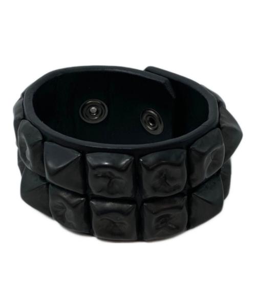 JAM HOME MADE（ジャムホームメイド）JAM HOME MADE (ジャムホームメイド) レザースタッズブレスレット ブラックの古着・服飾アイテム