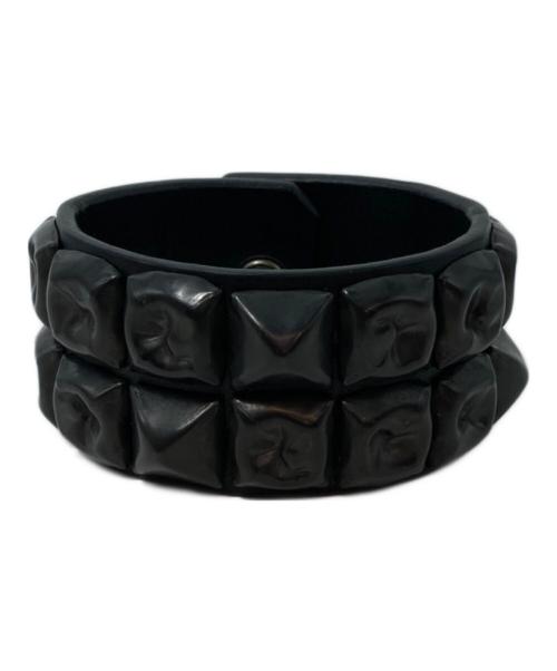 JAM HOME MADE（ジャムホームメイド）JAM HOME MADE (ジャムホームメイド) レザースタッズブレスレット ブラックの古着・服飾アイテム