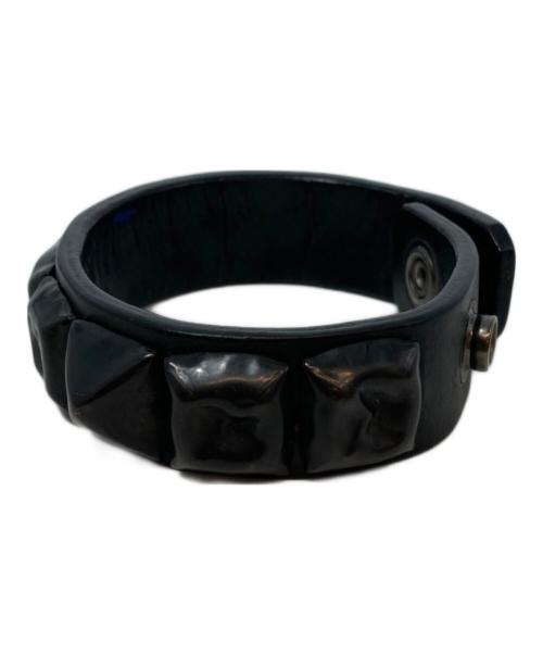 JAM HOME MADE（ジャムホームメイド）JAM HOME MADE (ジャムホームメイド) レザースタッズブレスレット ブラックの古着・服飾アイテム