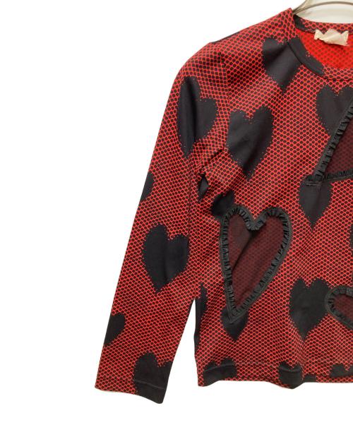 COMME des GARCONS（コムデギャルソン）COMME des GARCONS (コムデギャルソン) ハートドット カットソー AD2008　GB-T009 レッド サイズ:SSの古着・服飾アイテム