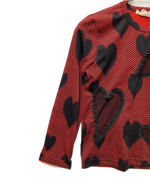 COMME des GARCONS（コムデギャルソン）COMME des GARCONS (コムデギャルソン) ハートドット カットソー AD2008　GB-T009 レッド サイズ:SSの古着・服飾アイテム