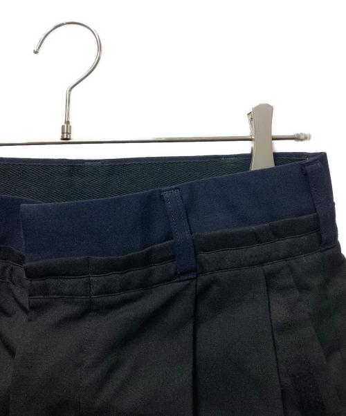 sacai（サカイ）sacai (サカイ) ベルテッドツータックパンツ/Suiting Pants ブラック サイズ:1の古着・服飾アイテム