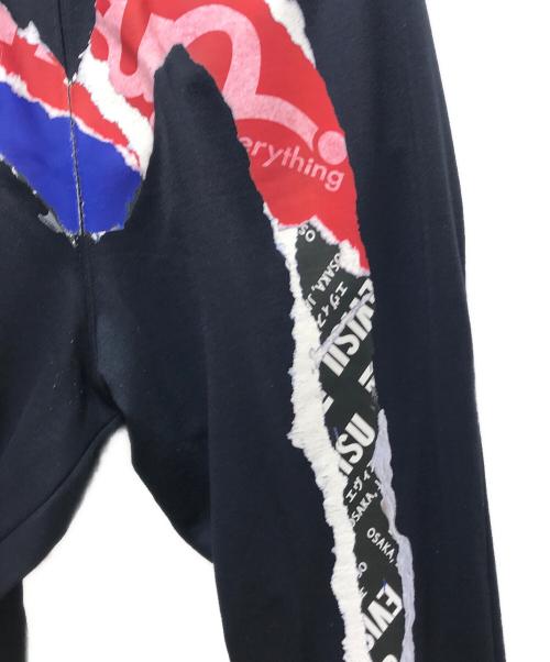 EVISU（エヴィス）EVISU (エヴィス) Poster Daicock Print Fashion Fit Sweatpants/ポスターダイコックプリントファッションフィットスウェットパンツ ネイビー サイズ:XLの古着・服飾アイテム