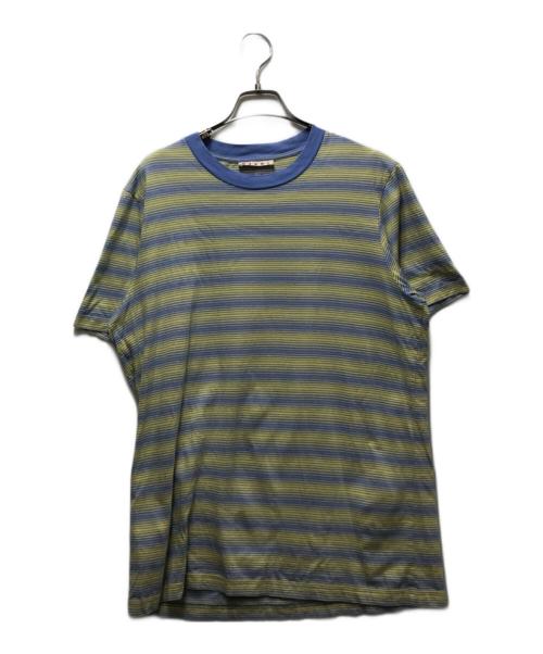 MARNI（マルニ）MARNI (マルニ) ボーダーカットソー パープル サイズ:48の古着・服飾アイテム