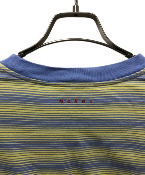 MARNI（マルニ）MARNI (マルニ) ボーダーカットソー パープル サイズ:48の古着・服飾アイテム