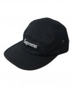 SUPREMEシュプリーム）の古着「Box Logo Wached Twill Camp Cap/ボックスロゴウォッチドツイルカモキャップ」｜ブラック