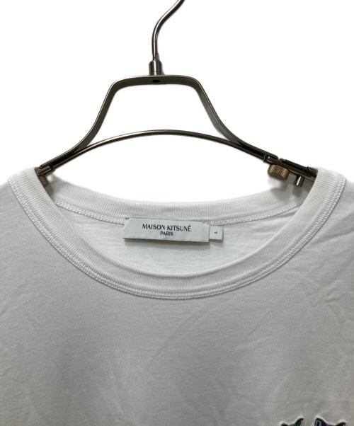 maison kitsune（メゾンキツネ）maison kitsune (メゾンキツネ) ダブルフォックスロゴ Tシャツ ホワイト サイズ:Lの古着・服飾アイテム