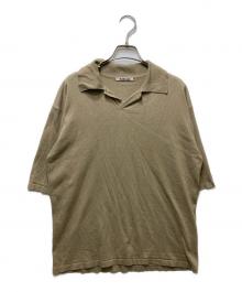 AURALEE（オーラリー）の古着「HIGH GAUGE TUSSAH SILK KNIT SKIPPER POLO」｜ブラウン