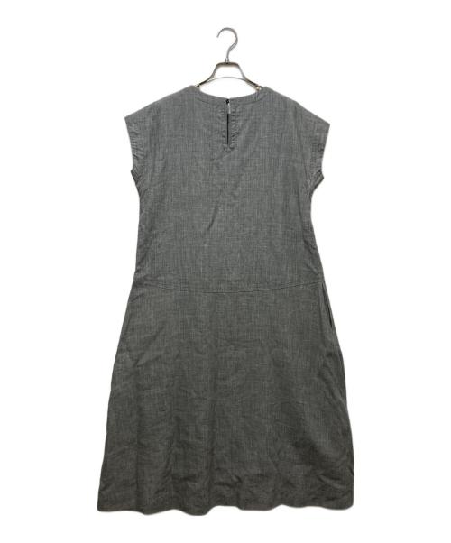 ARTS&SCIENCE（アーツアンドサイエンス）ARTS&SCIENCE (アーツアンドサイエンス) リネン ノースリーブワンピース グレー サイズ:1の古着・服飾アイテム