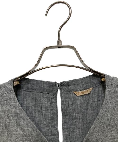 ARTS&SCIENCE（アーツアンドサイエンス）ARTS&SCIENCE (アーツアンドサイエンス) リネン ノースリーブワンピース グレー サイズ:1の古着・服飾アイテム