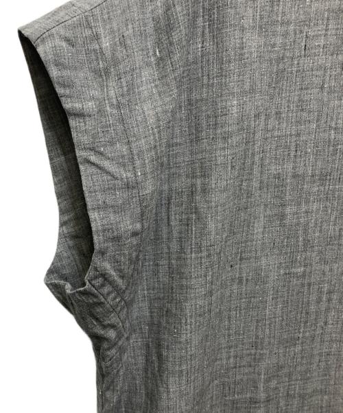 ARTS&SCIENCE（アーツアンドサイエンス）ARTS&SCIENCE (アーツアンドサイエンス) リネン ノースリーブワンピース グレー サイズ:1の古着・服飾アイテム