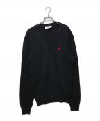 AMI Alexandre Mattiussiアミアレクサンドルマテュッシ）の古着「Ami de Coeur Cardigan(アミドゥクールカーディガン)　」｜ブラック