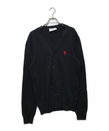 AMI Alexandre Mattiussi（アミアレクサンドルマテュッシ）の古着「Ami de Coeur Cardigan(アミドゥクールカーディガン)　」｜ブラック