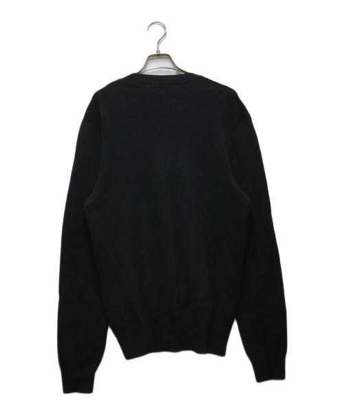AMI Alexandre Mattiussi（アミアレクサンドルマテュッシ）AMI Alexandre Mattiussi (アミアレクサンドルマテュッシ) Ami de Coeur Cardigan(アミドゥクールカーディガン)　 ブラック サイズ:Lの古着・服飾アイテム