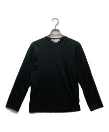 COMME des GARCONS COMME des GARCONS（コムデギャルソン コムデギャルソン）の古着「AD2022 コットンロングスリーブカットソー RZ-T0006 / 無地 長袖Tシャツ」｜ブラック