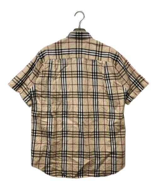 BURBERRY LONDON（バーバリーロンドン）BURBERRY LONDON (バーバリーロンドン) ノバチェックコットンリネン混シャツ　BBW33-438-50 ベージュ サイズ:Mの古着・服飾アイテム