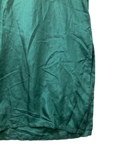 ne quittez pas（ヌキテパ）ne quittez pas (ヌキテパ) シルクシャツワンピース グリーン サイズ:実寸参照の古着・服飾アイテム