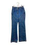 Paloma Woolパロマウール）の古着「LAVIGNE FLARE PANTS（ラヴィーン フレアパンツ）PWM020 / デニムパンツ　ジーンズ」｜インディゴ