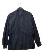 COMME des GARCONS HOMMEコムデギャルソン オム）の古着「ストライプジップアップブルゾン HJ-080440 / 田中オム」｜ネイビー